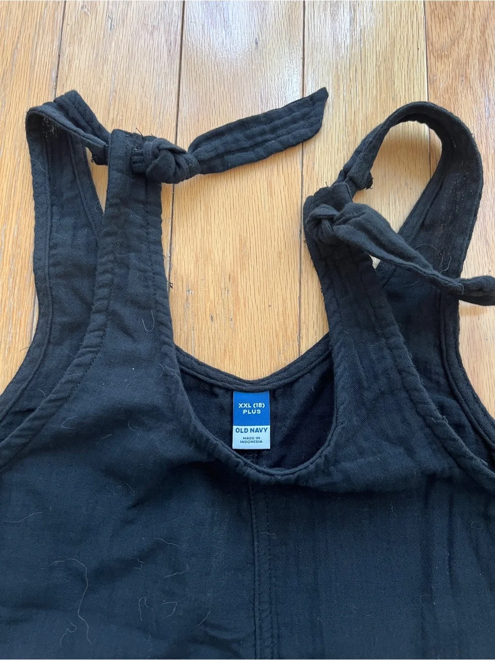 Old Navy Black Tie-Shoulder Romper